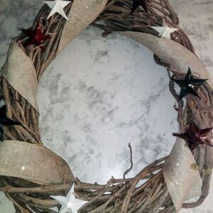 Rustic Holiday Wreath with Stars